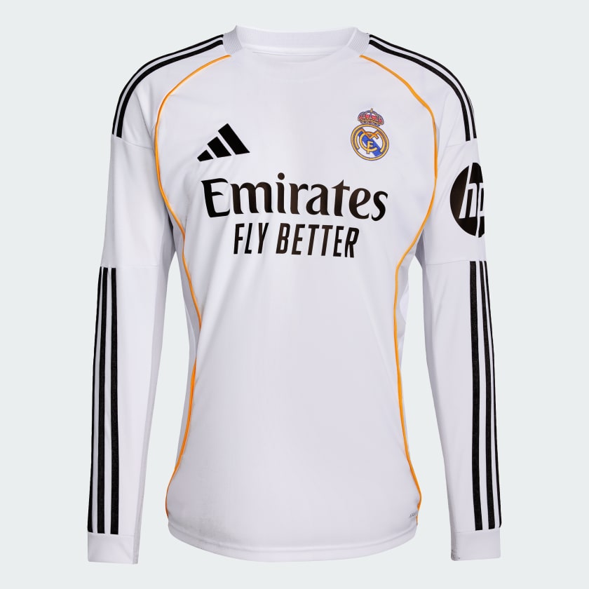 Camisa Real Madrid I 25/26 Manga Longa - Torcedor Adidas