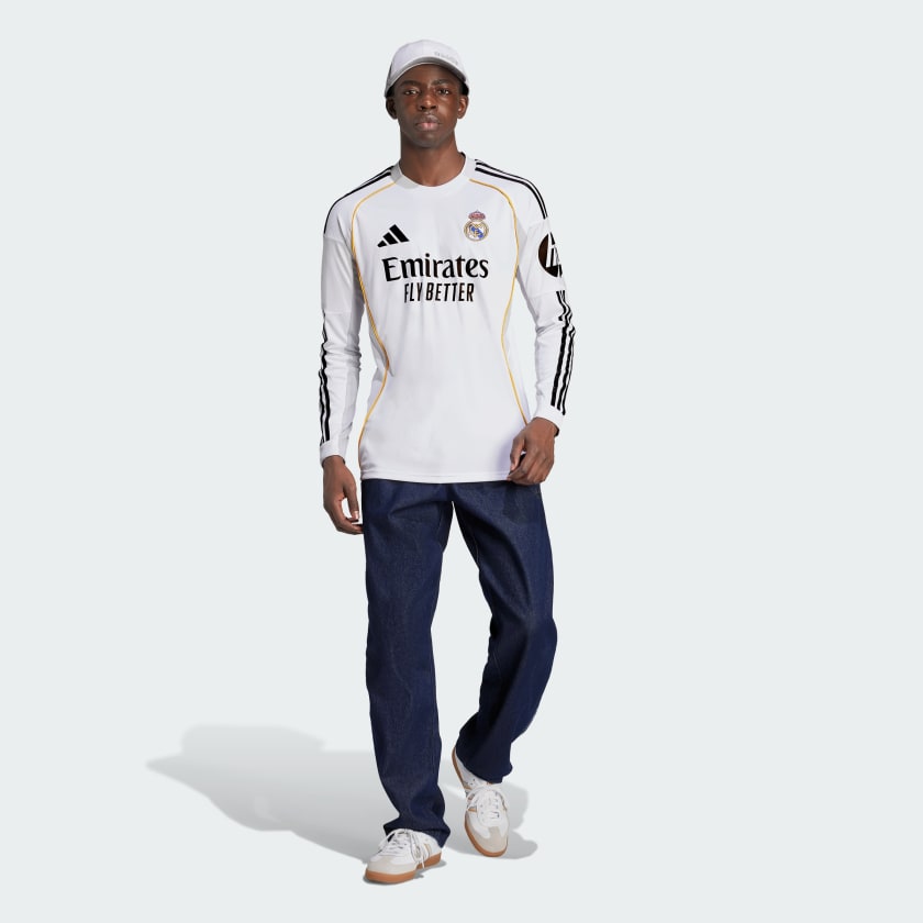 Camisa Real Madrid I 25/26 Manga Longa - Torcedor Adidas