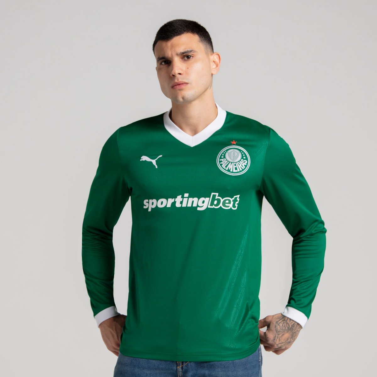 Camisa Palmeiras I 25/26 Manga Longa - Torcedor Puma
